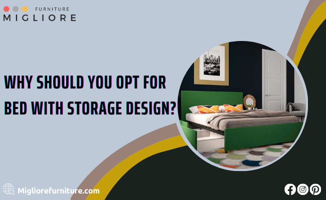 Queen size bed with storage